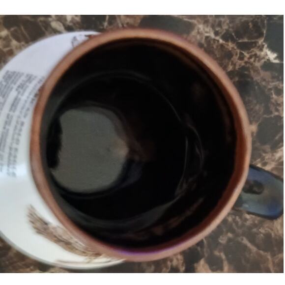 Vintage FELTMAN LANGER EAGLE COFFEE NO-SPILL PORCELAIN TRAVEL MUG - 1986+ - Picture 2 of 4